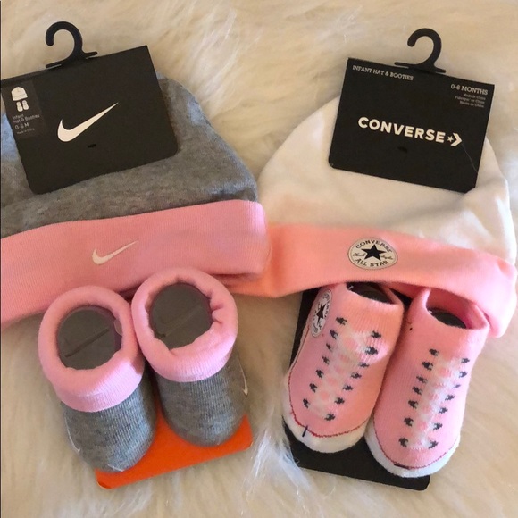 converse hat and bootie set